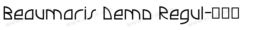 Beaumaris Demo Regul字体转换